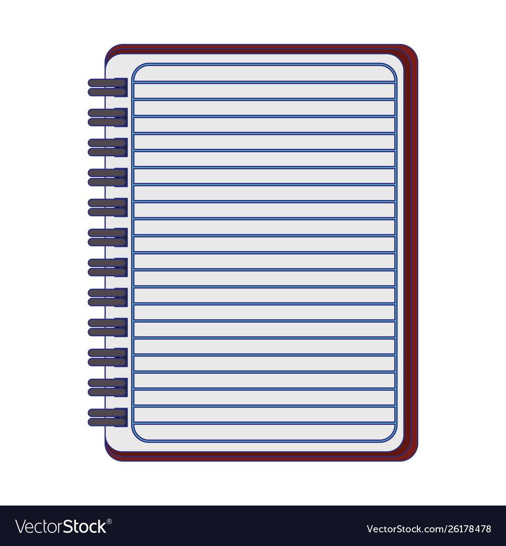 Blank notepad open symbol isolated vector image Blank notepad open symbol isolated