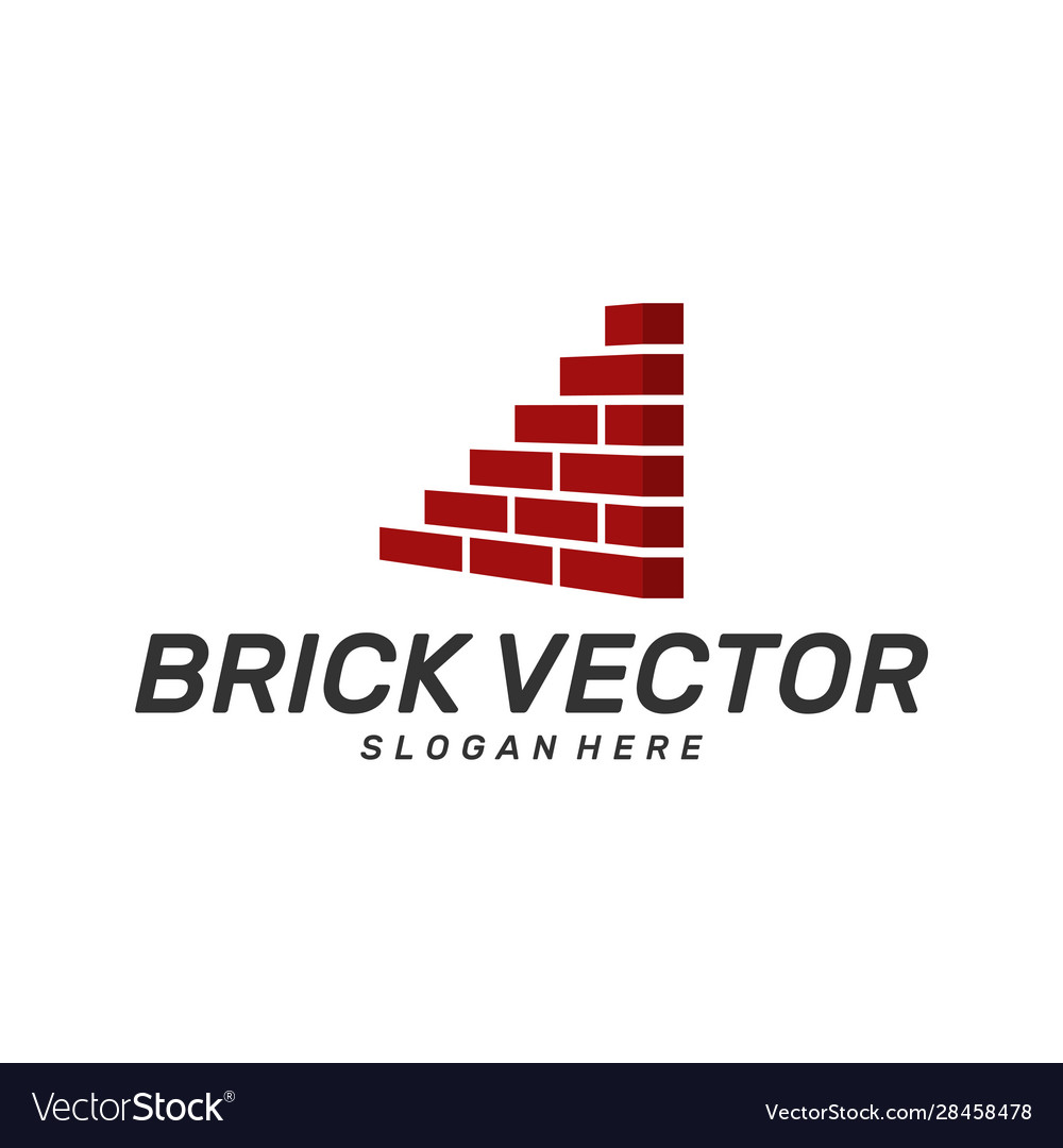 Brick Gebäude Logo Design Ziegelwerk einfach