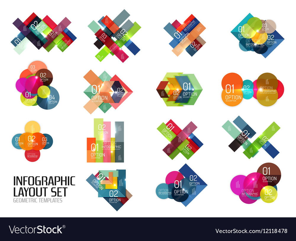 Business products option banners Royalty Free Vector Image