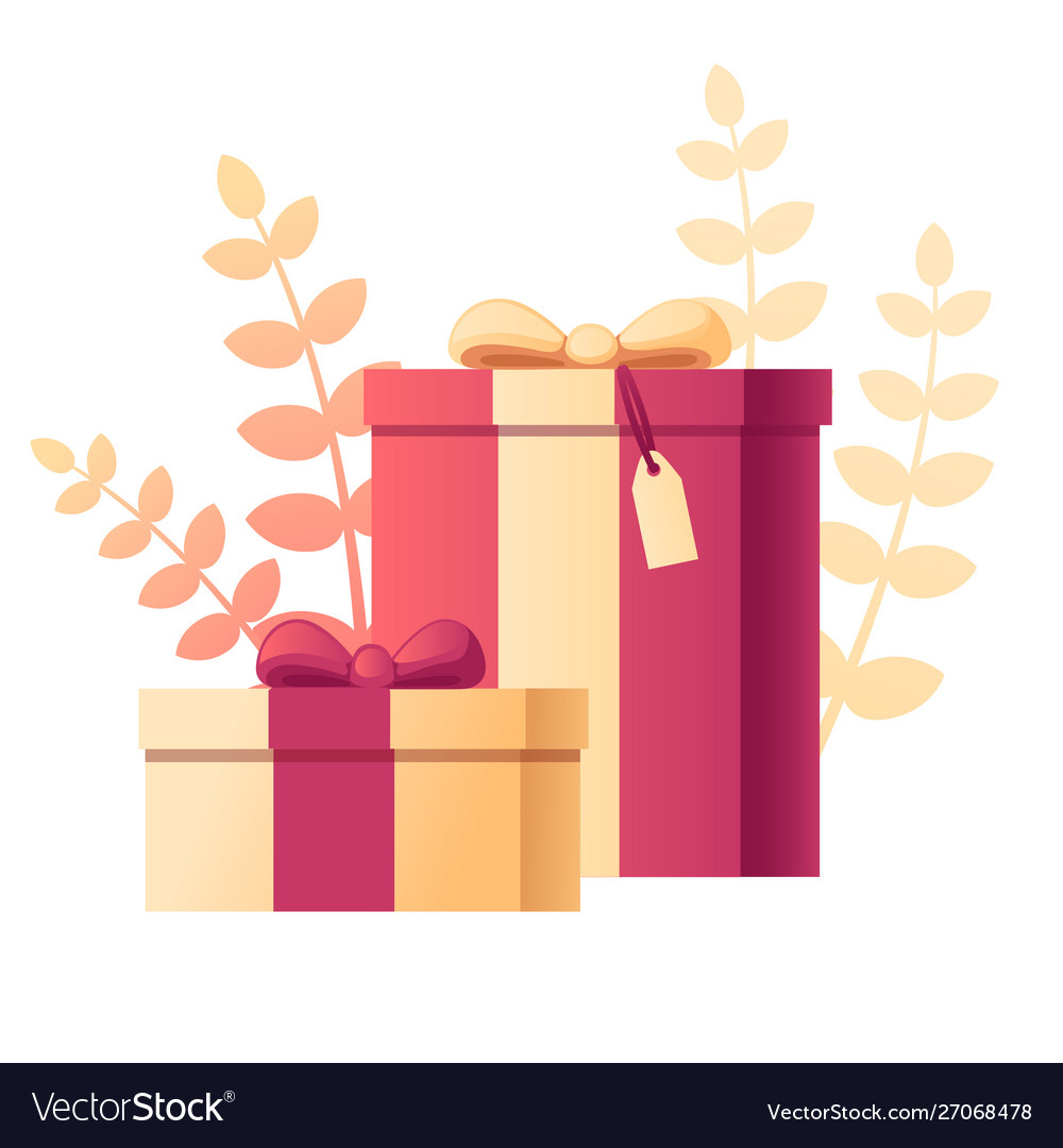 Gift box with abstract soft color pattern vector image Gift box with abstract soft color pattern