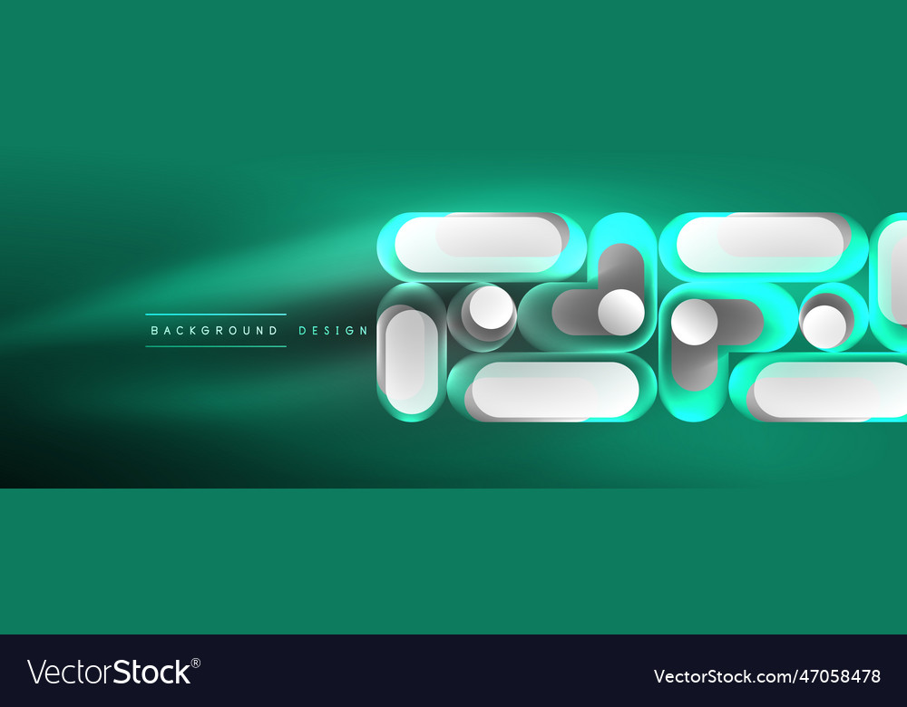 Glowing round shapes abstract background template Vector Image Glowing round shapes abstract background template