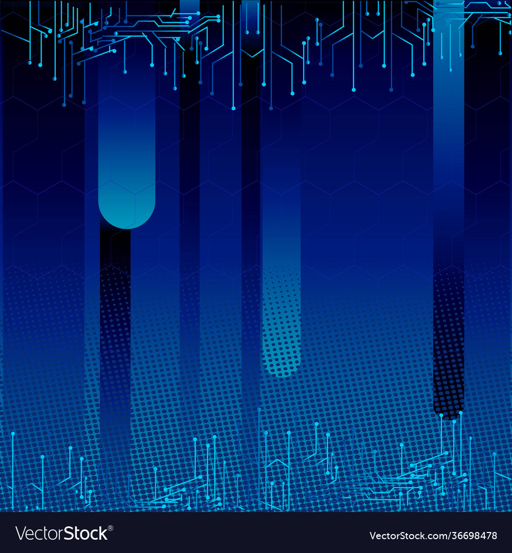 High tech technology geometric and connection Vector Image High tech technology geometric and connection