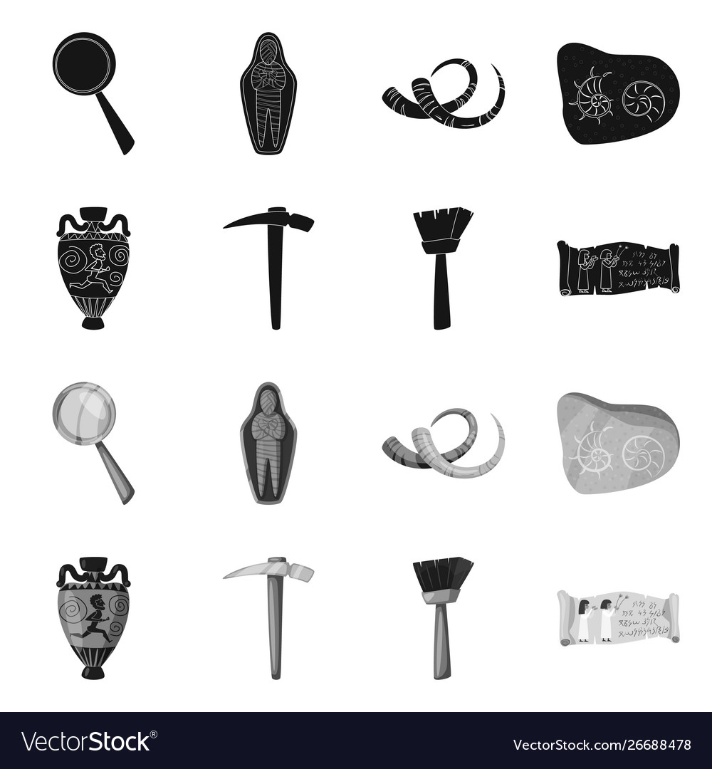 Isolated object story and items icon set vector image Isolated object story and items icon set