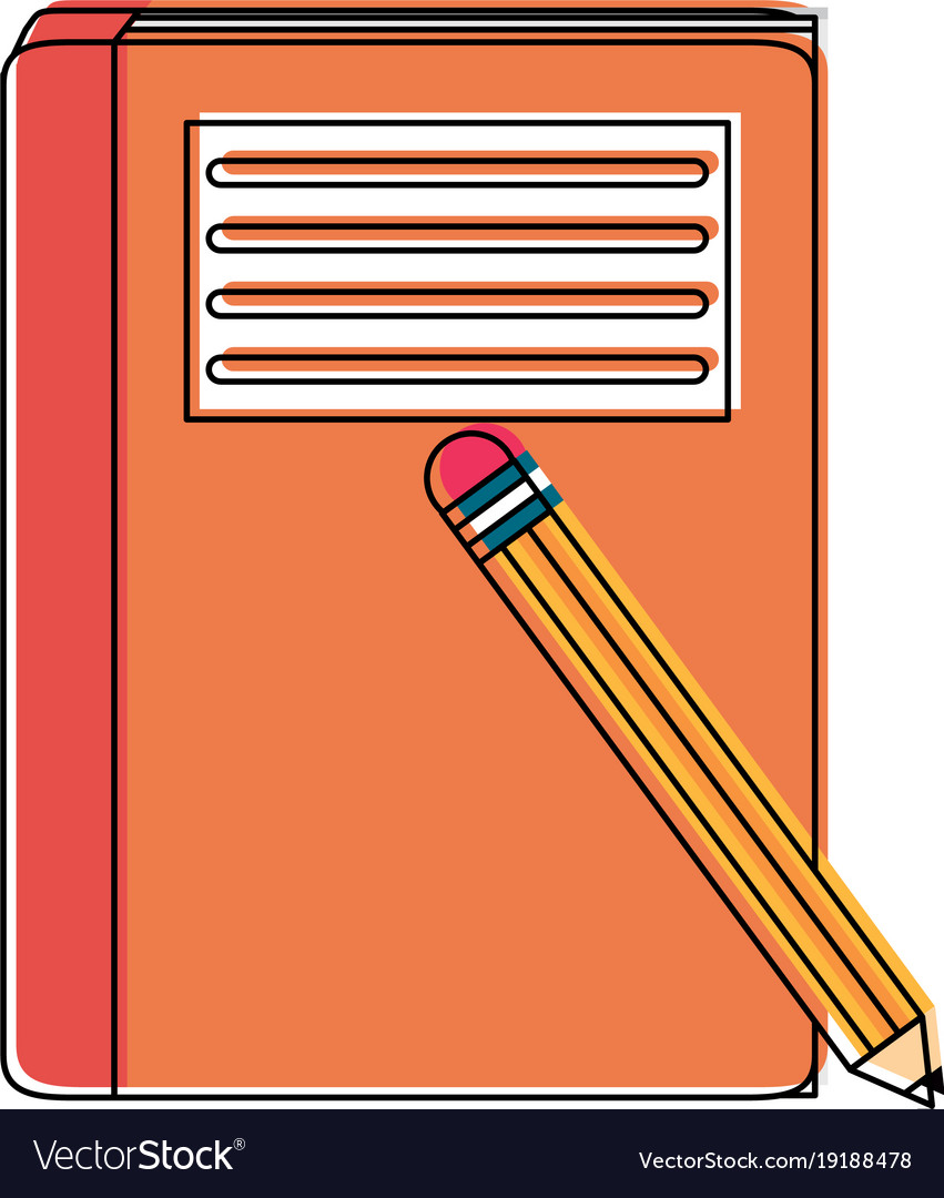 Notebook closed with pencil