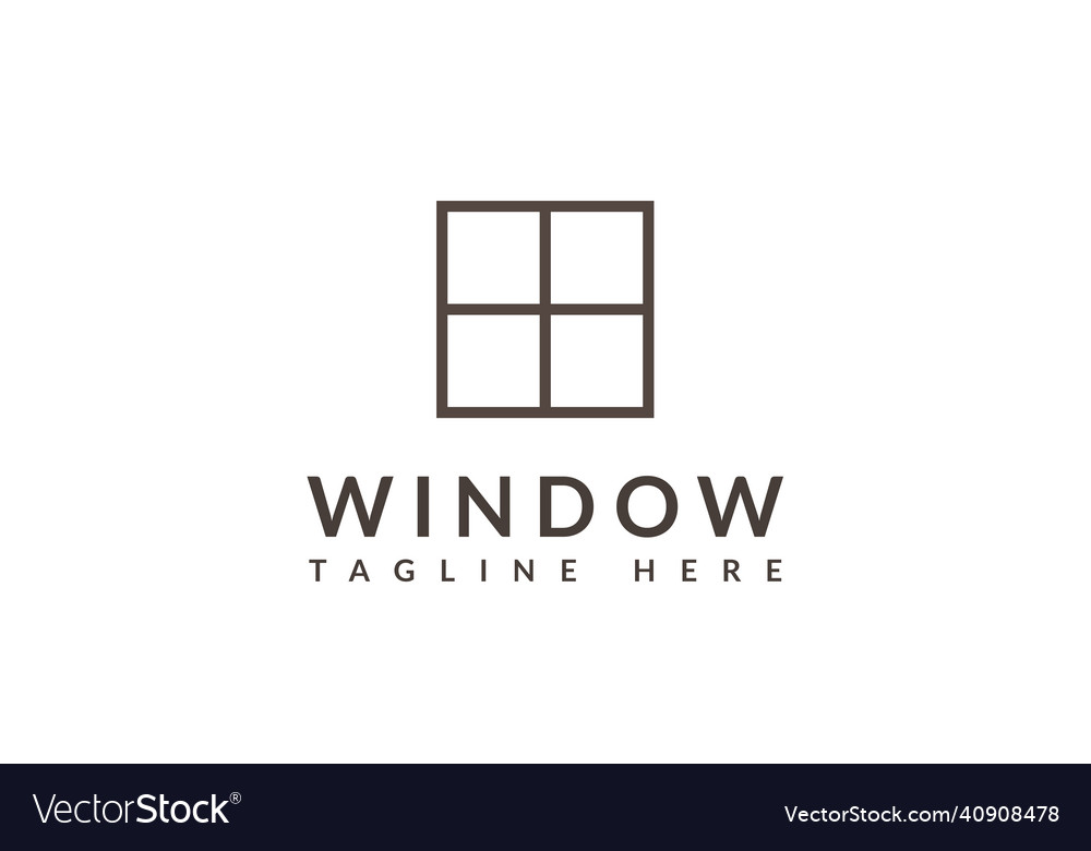 Outline window logo Royalty Free Vector Image - VectorStock