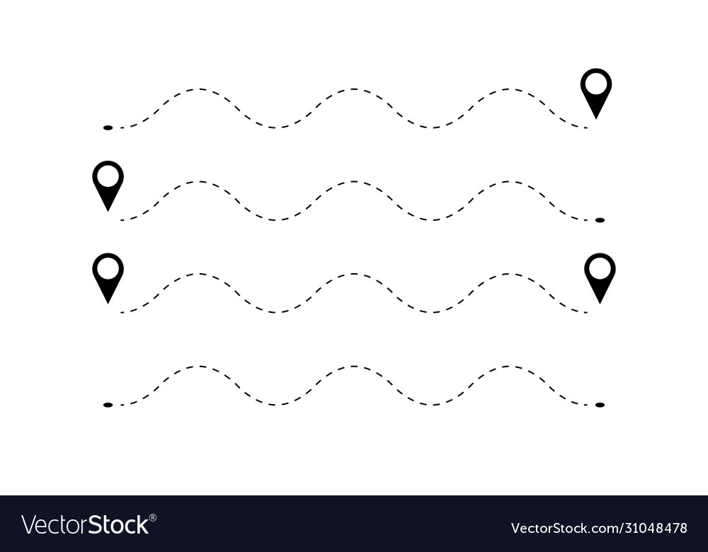 Zeiger mit Linien auf Karte oder Anwendung vector image Zeiger mit Linien auf Karte oder Anwendung