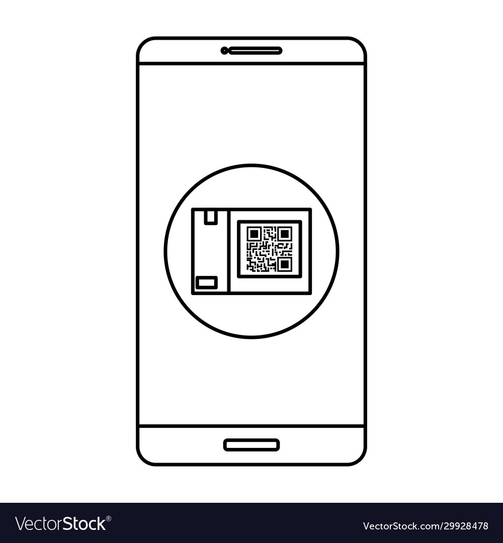 Qr code box inside smarpthone design