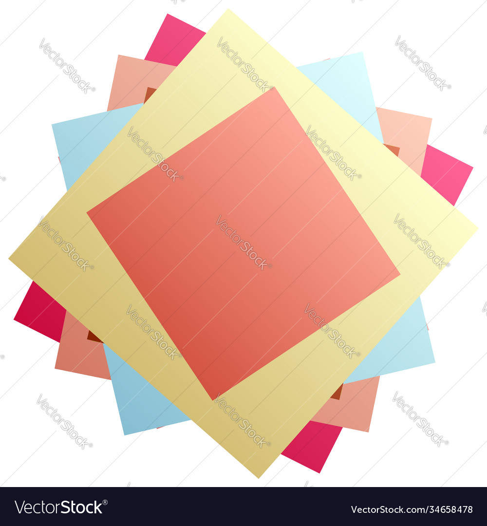 Random rotated overlapping chaotic squares Vector Image Random rotated overlapping chaotic squares