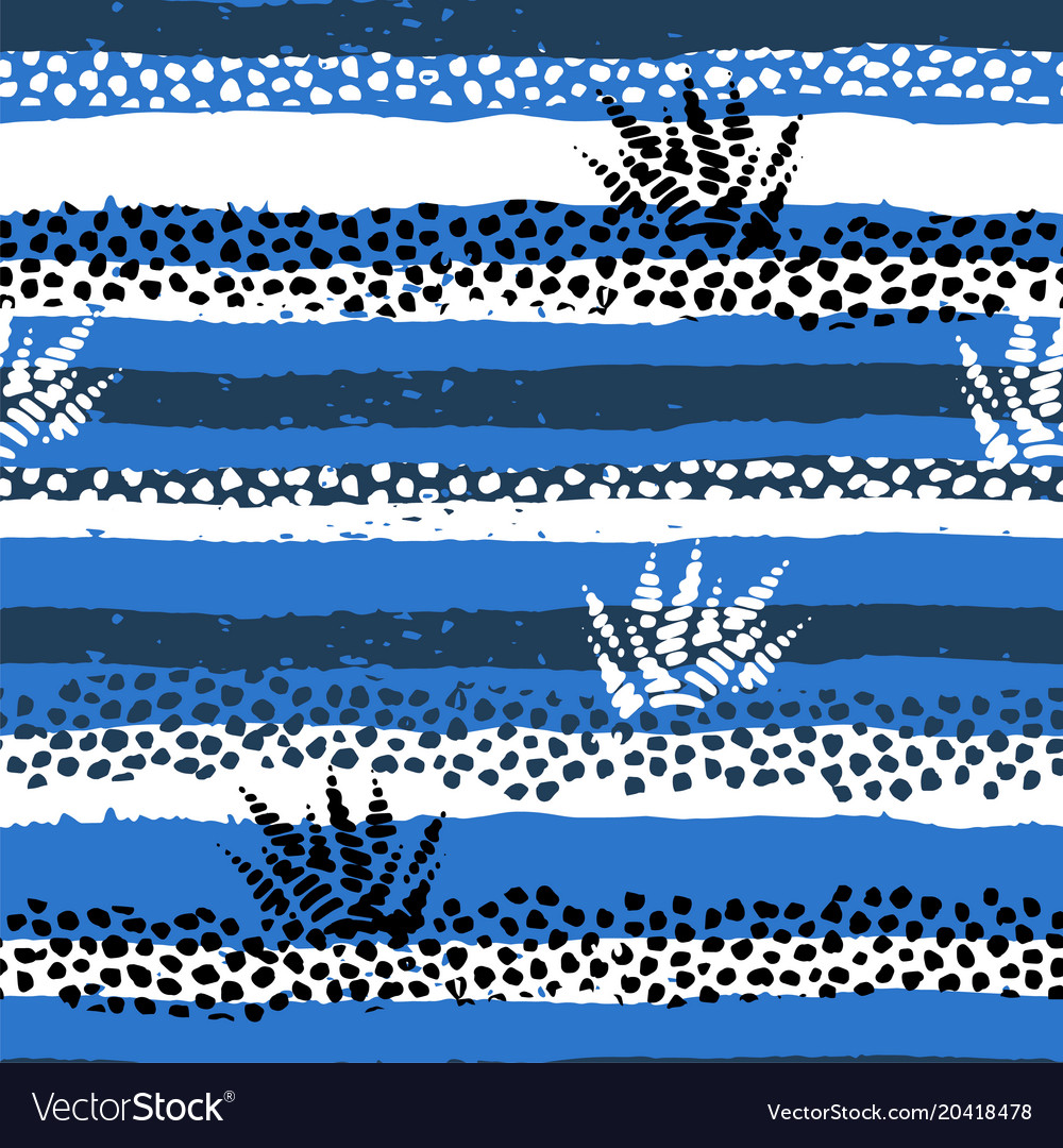 Sea seamless pattern with hand drawn