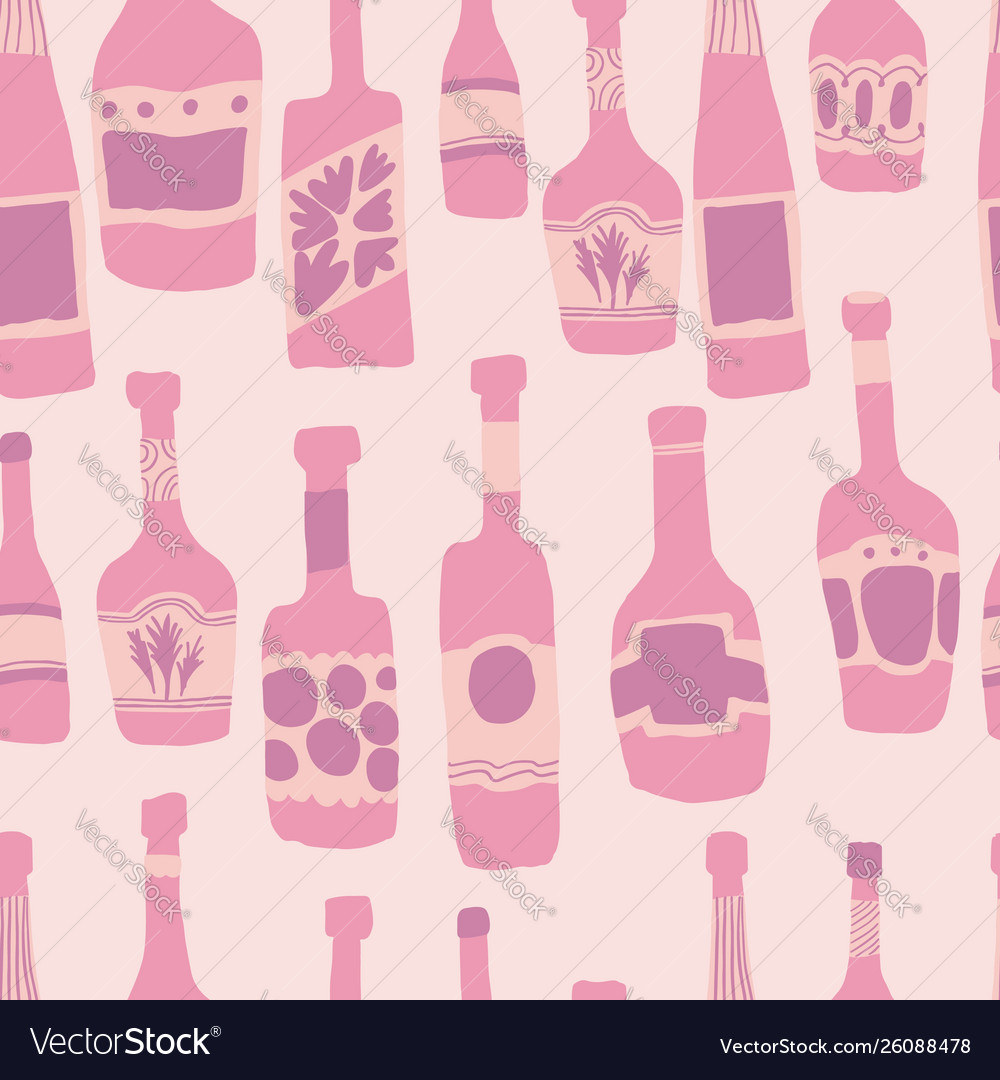 Seamless pattern background with bar bottles