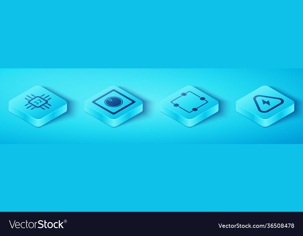 Set isometrischer Prozessor mit Mikroschaltungen cpu Vector Image Set isometrischer Prozessor mit Mikroschaltungen cpu