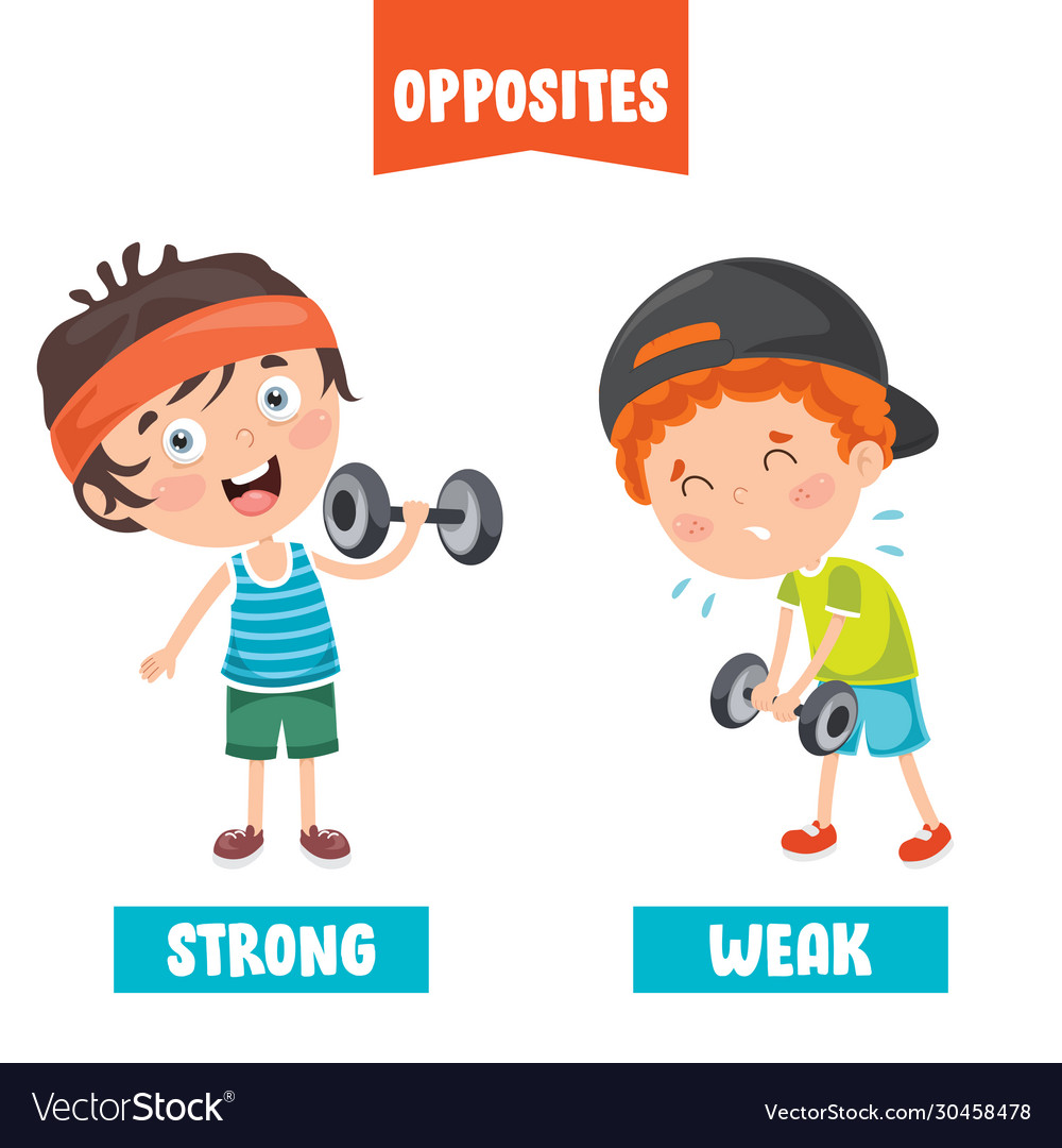 Strong And Weak Royalty Free Vector Image VectorStock