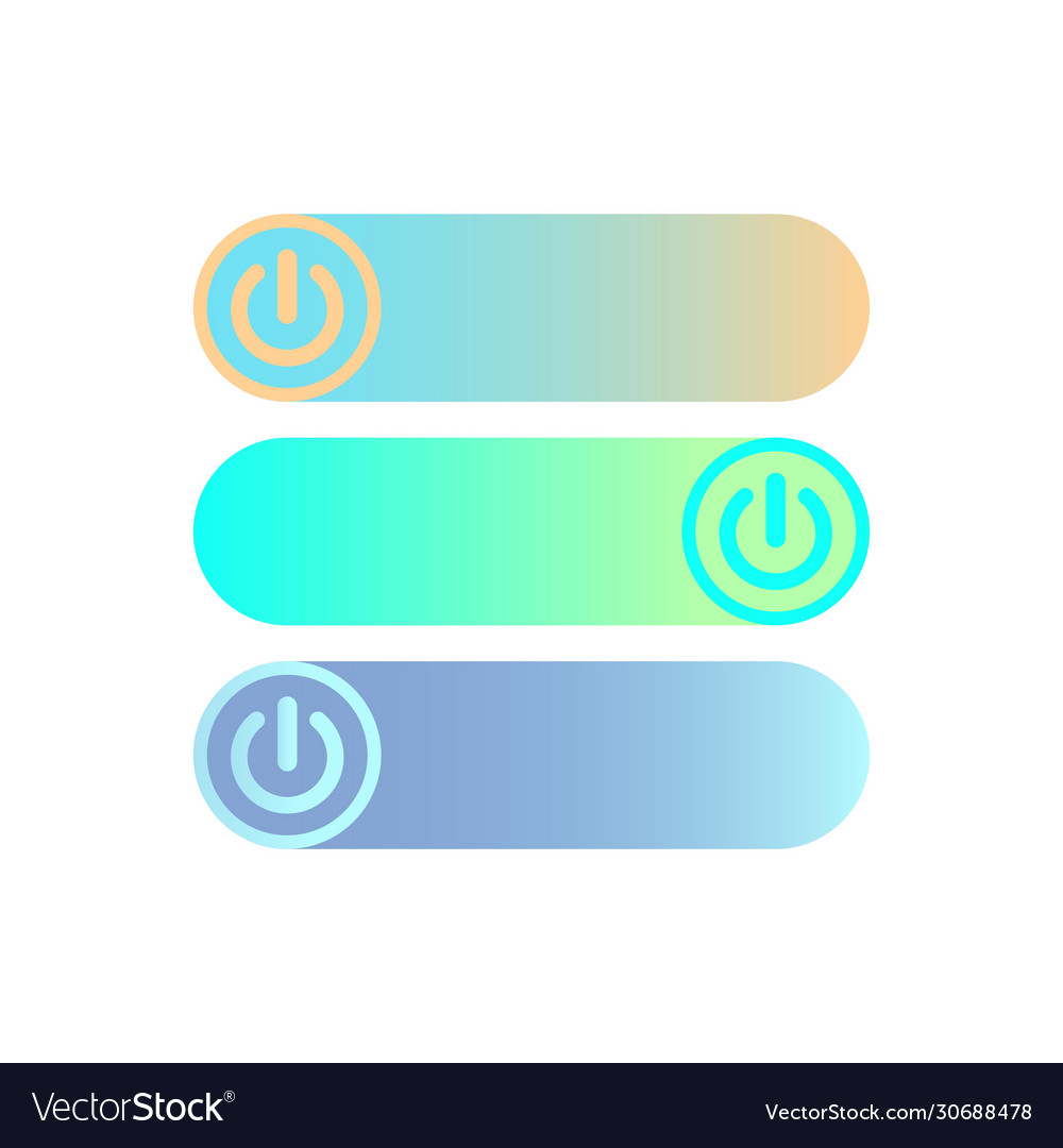 Switch toggle button off on or round power vector image Switch toggle button off on or round power
