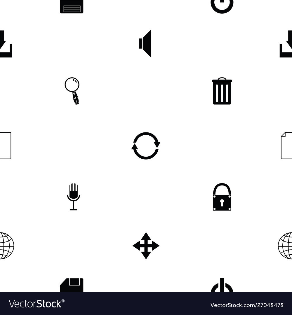 Toolbar seamless pattern background icon vector image Toolbar seamless pattern background icon