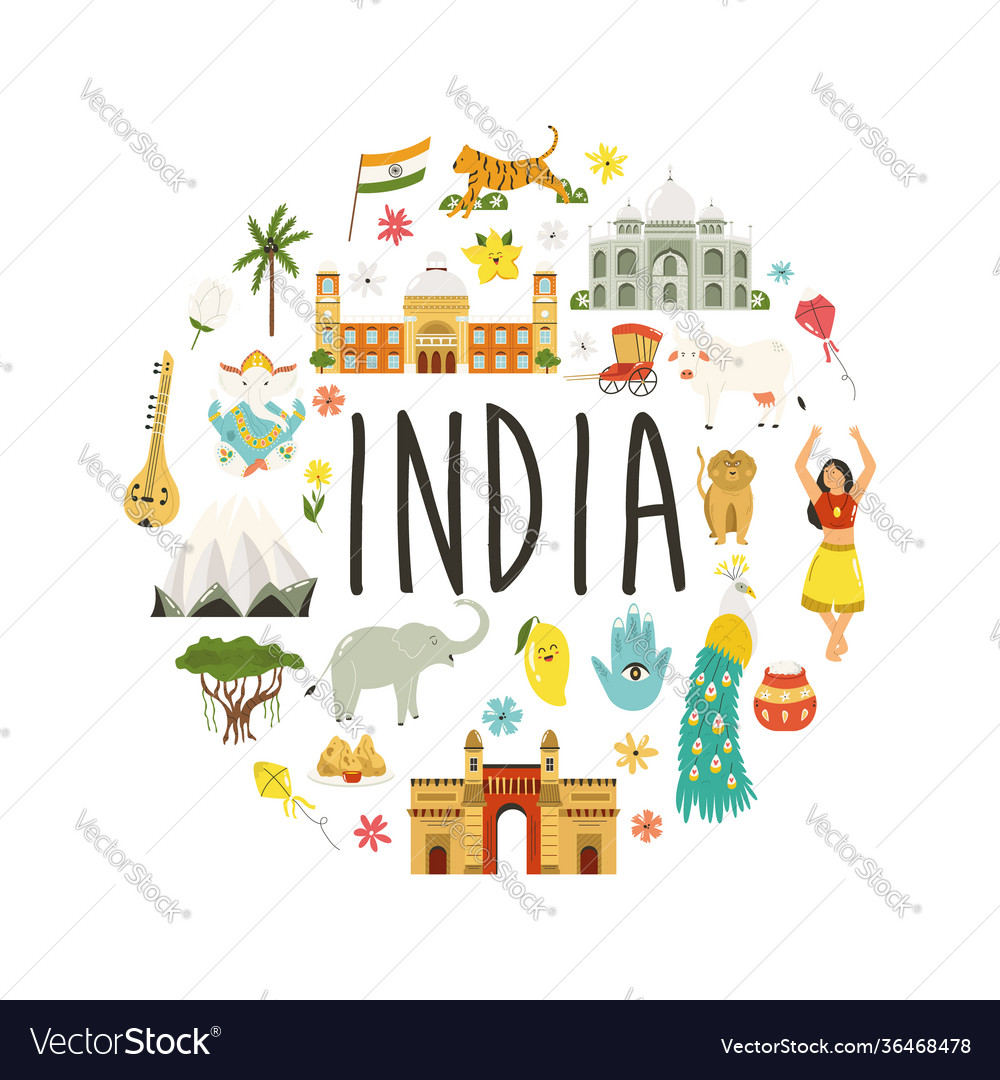 Travel poster with famous destinations Royalty Free Vector