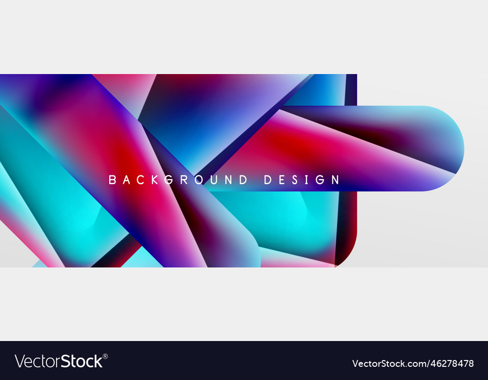 Triangle fluid color gradient abstract background vector image Triangle fluid color gradient abstract background