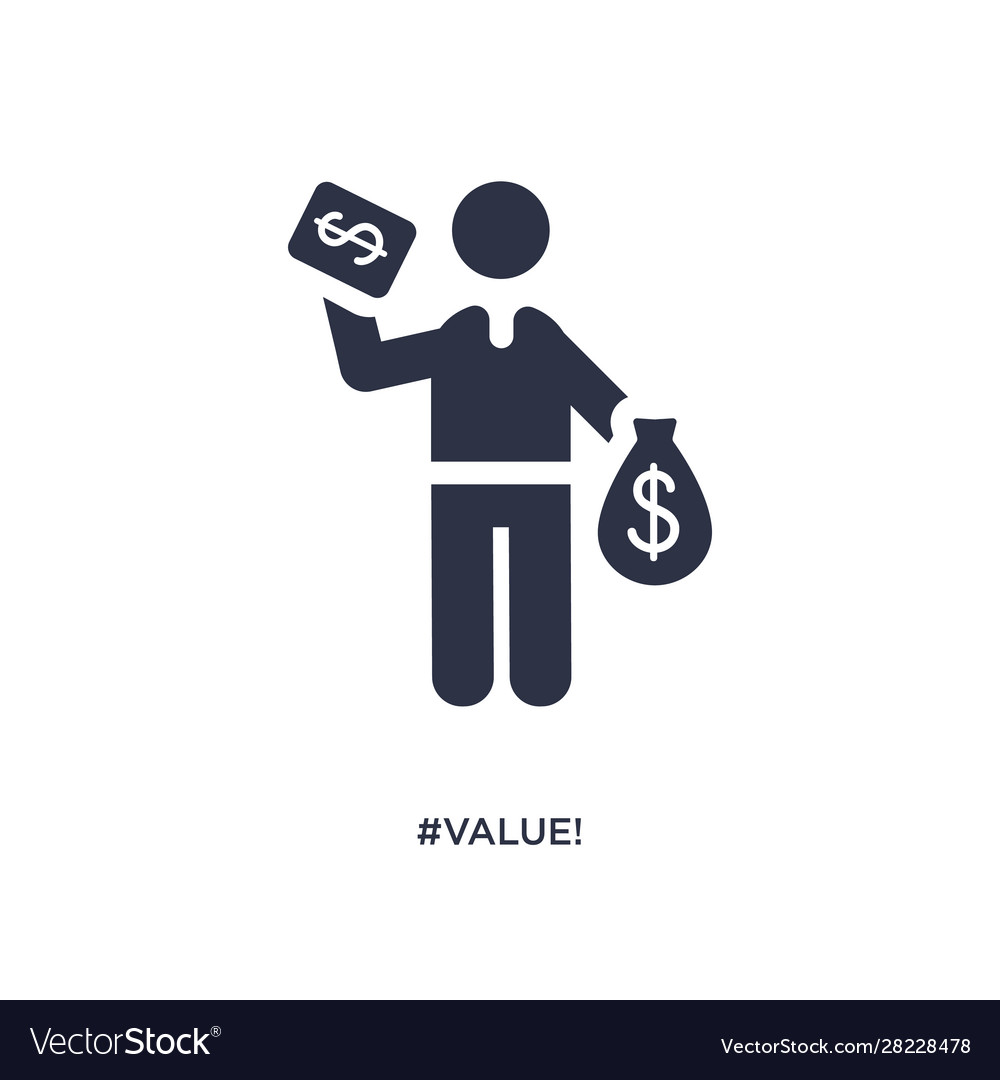 Value icon on white background simple element