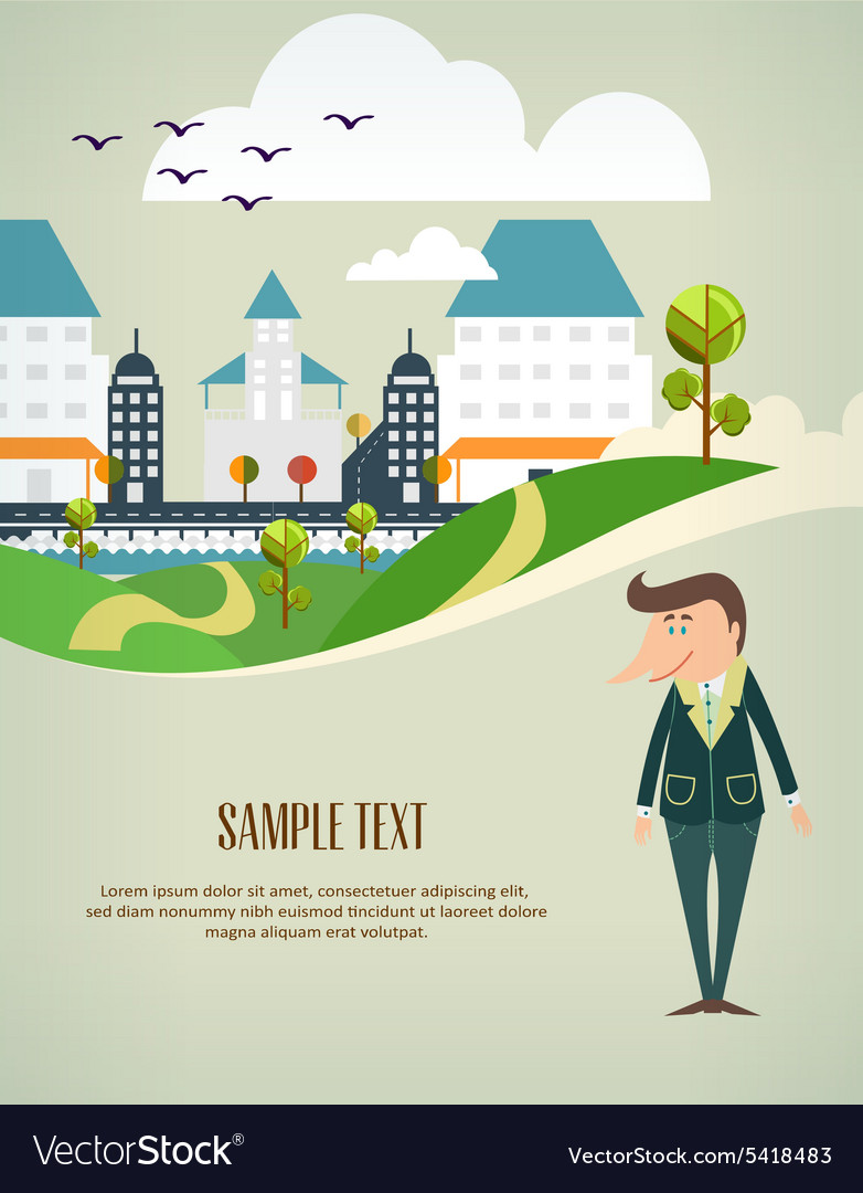 Background with building landscape