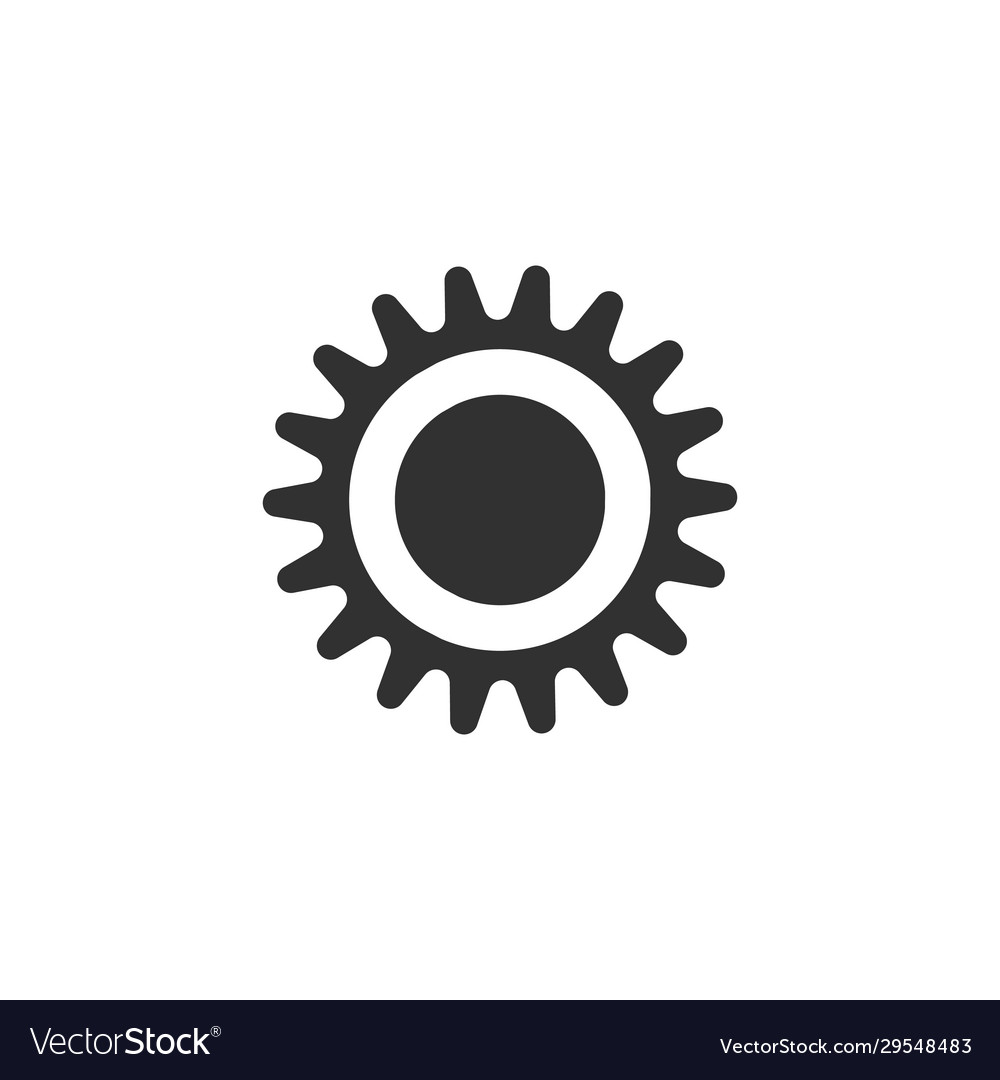 Cog icon setting symbol modern simple flat Vector Image Cog icon setting symbol modern simple flat