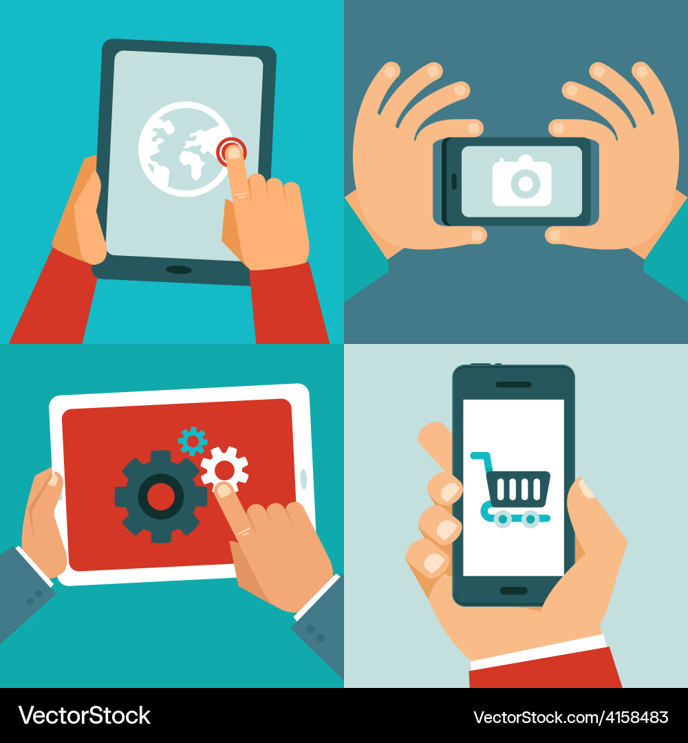 Flat concepts Royalty Free Vector Image - VectorStock