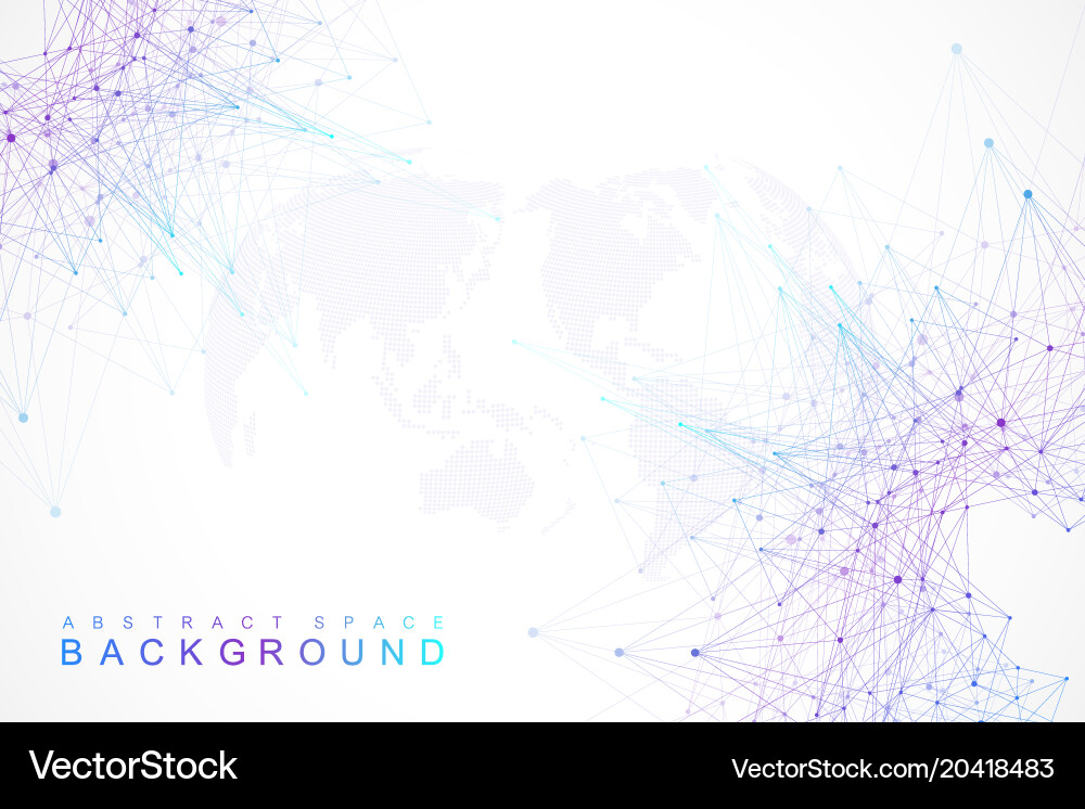 Global network connection and big data Royalty Free Vector