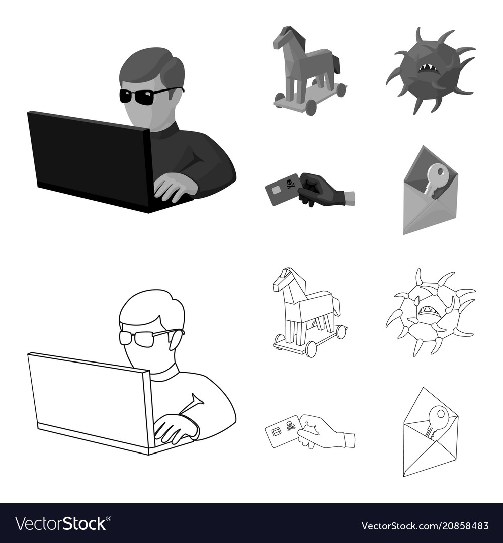 Hacker hacking system internet hackers vector image Hacker hacking system internet hackers