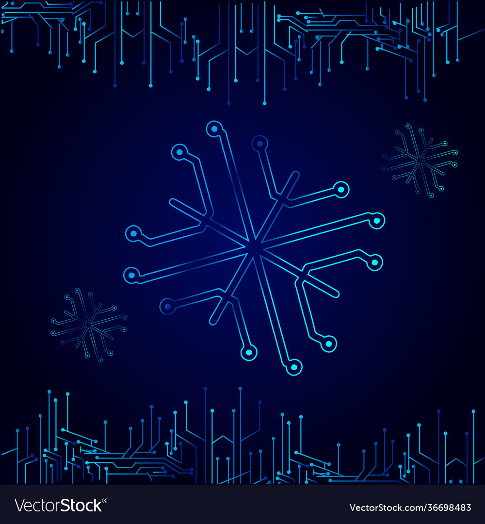 High tech technology geometric and connection Vector Image High tech technology geometric and connection