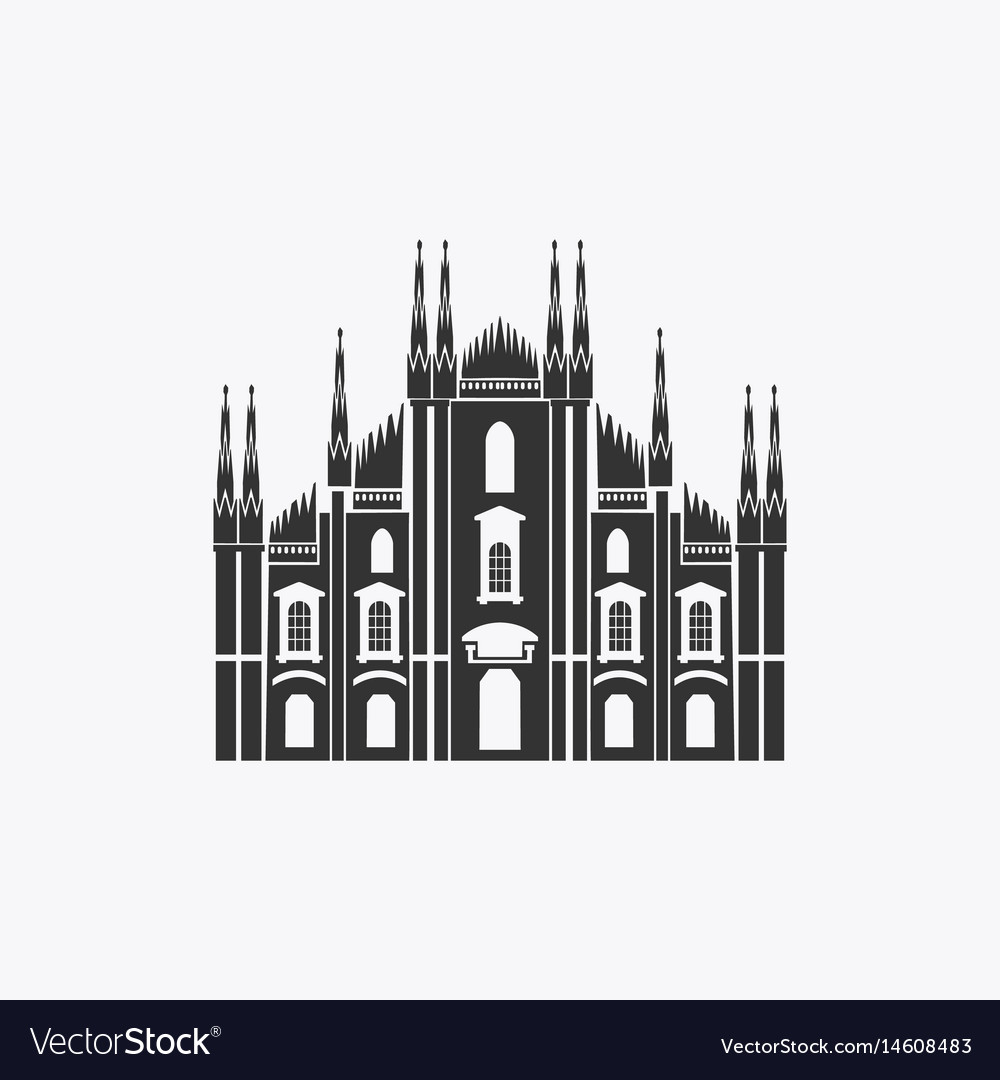 Milan Cathedral Royalty Free Vector Image Vectorstock