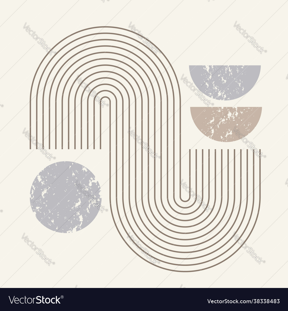 Modern abstract art composition geometric lines vector image Modern abstract art composition geometric lines