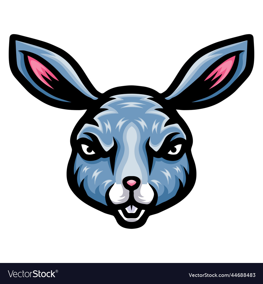 Rabbit Kopf Logo Maskottchen Design