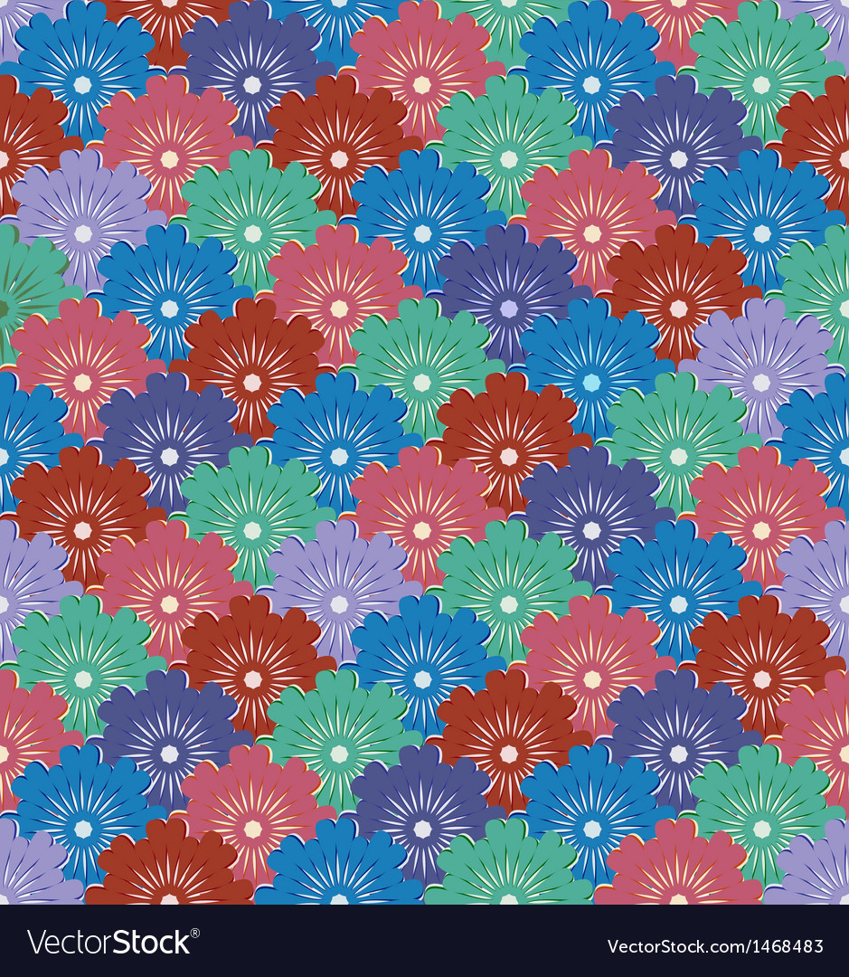 Seamless pattern with colorful flower