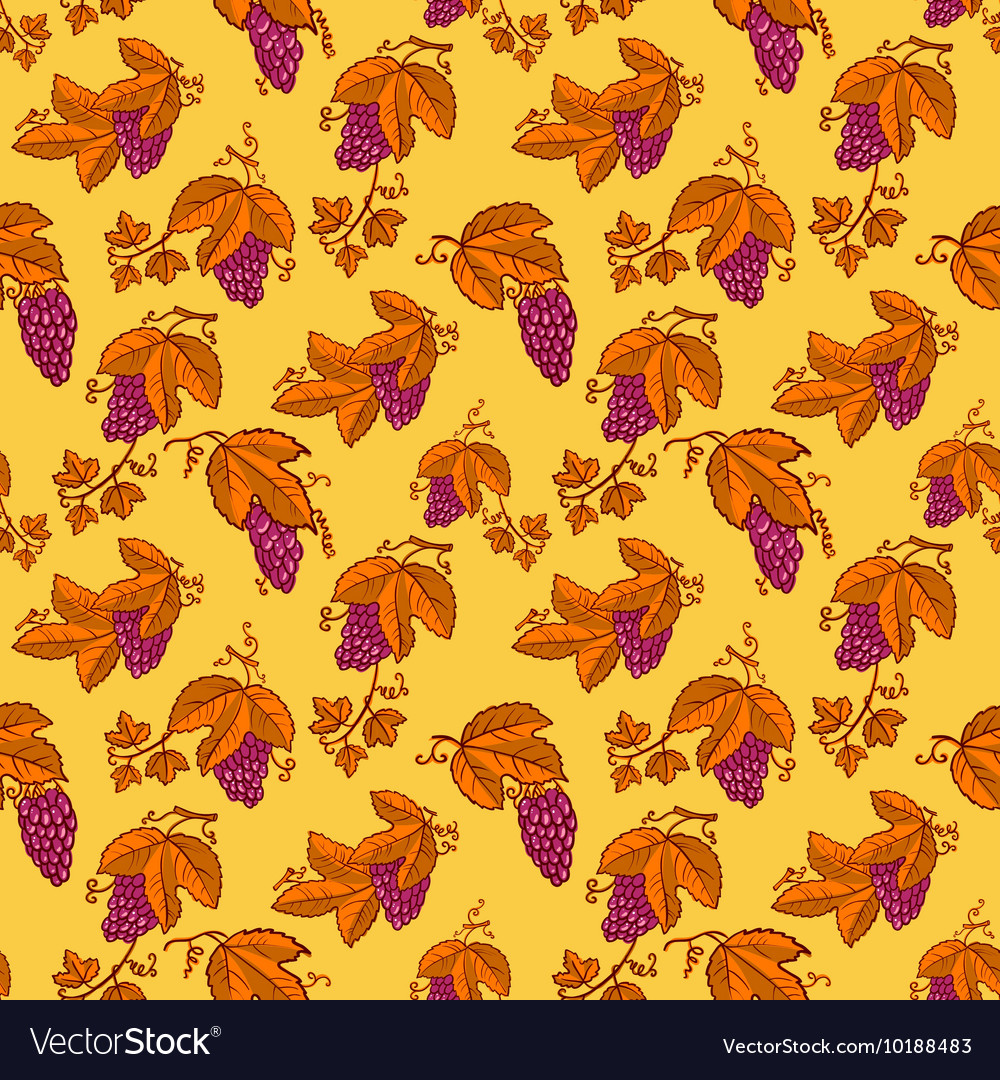 Seamless pattern with grape
