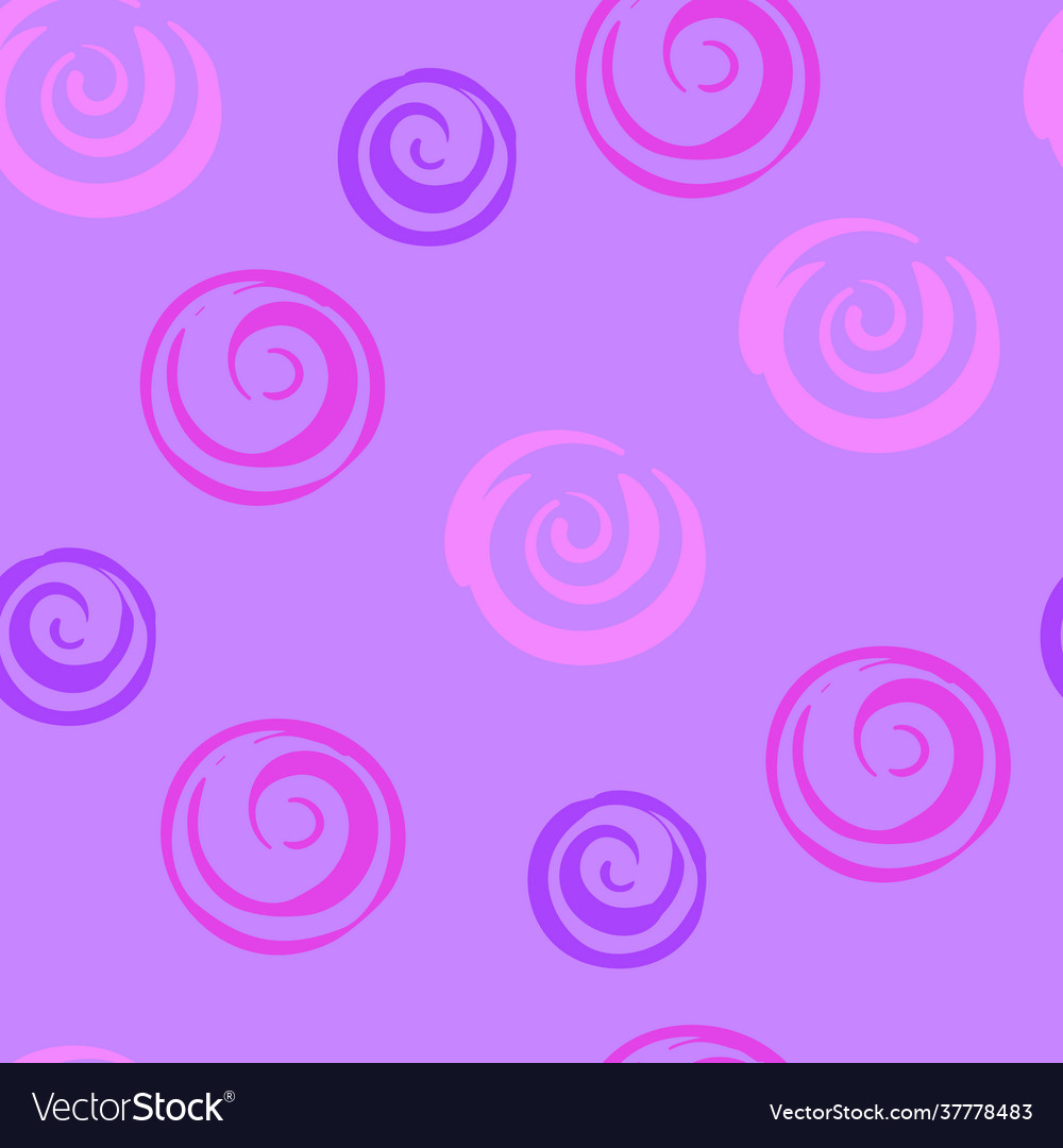 Seamless retro pattern with spiral elements