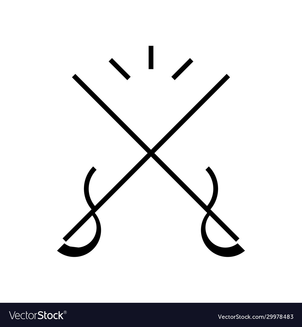 Swordplay black icon concept