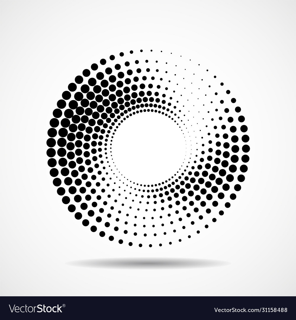 Abstract dotted circles dots in circular form