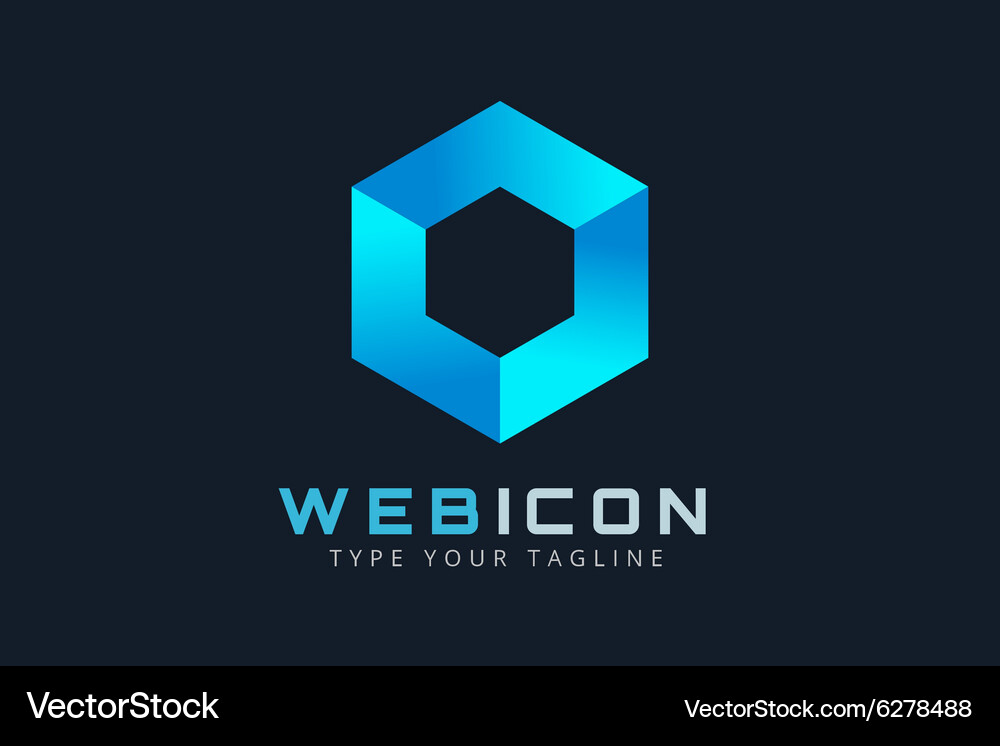 Abstract square logo template Royalty Free Vector Image