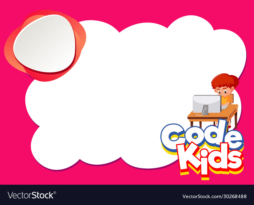 Background design template with boy working vector image Background design template with boy working