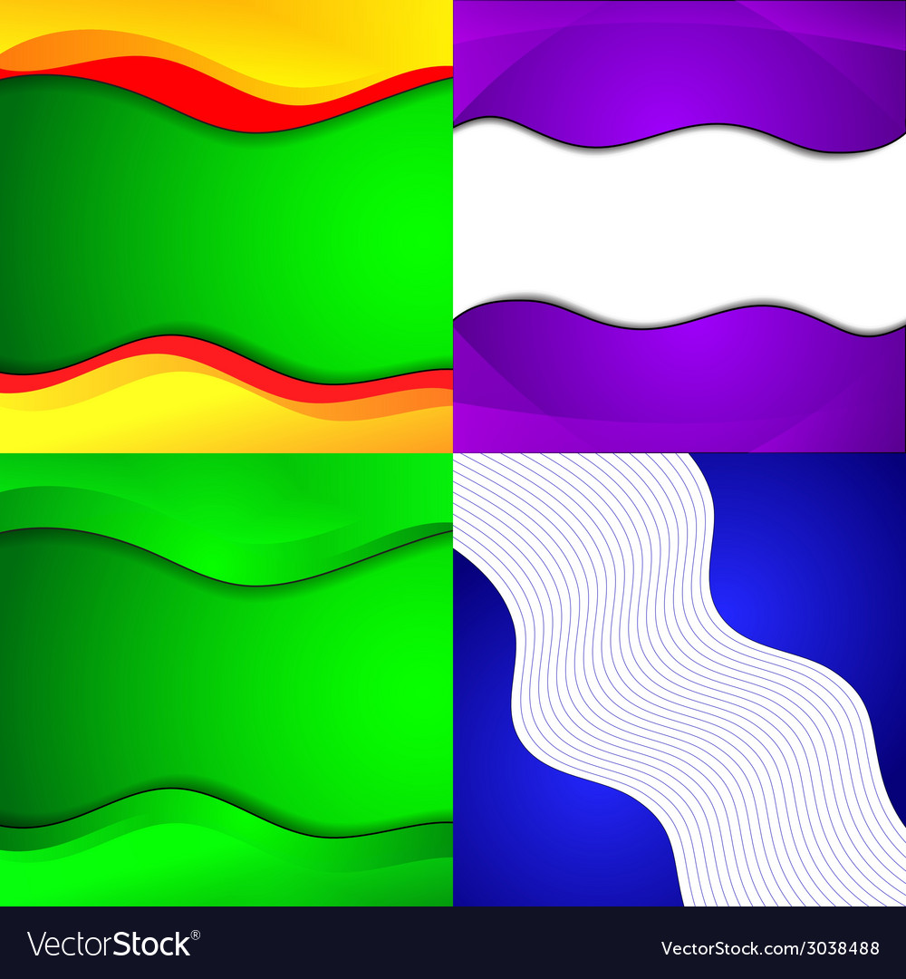 Collection of abstract multicolored backgrounds