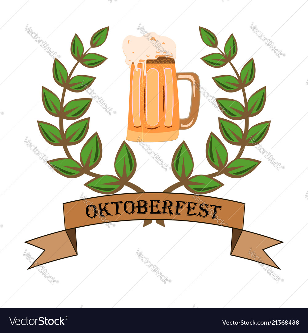 Concept For Oktoberfest With A Picture Of A Beer Vector Image
