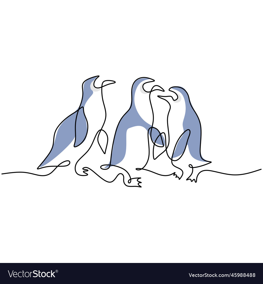 Continuous one line of abstract three cute vector image Continuous one line of abstract three cute