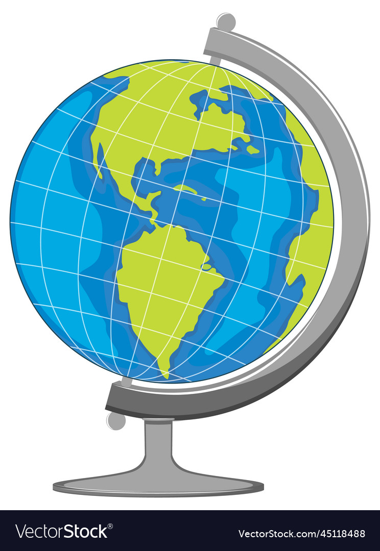 Earth globe model Royalty Free Vector Image - VectorStock