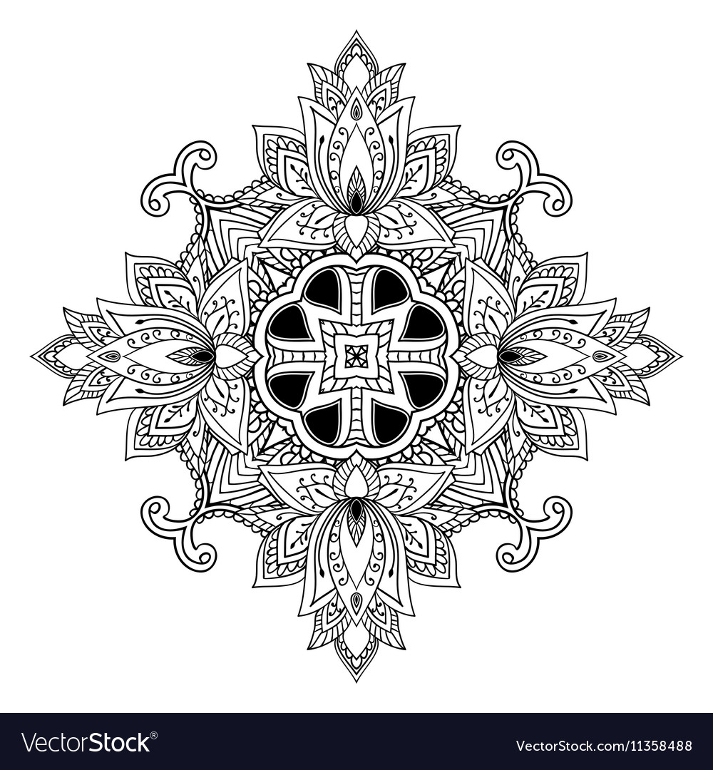 elegant ornaments lace mandala