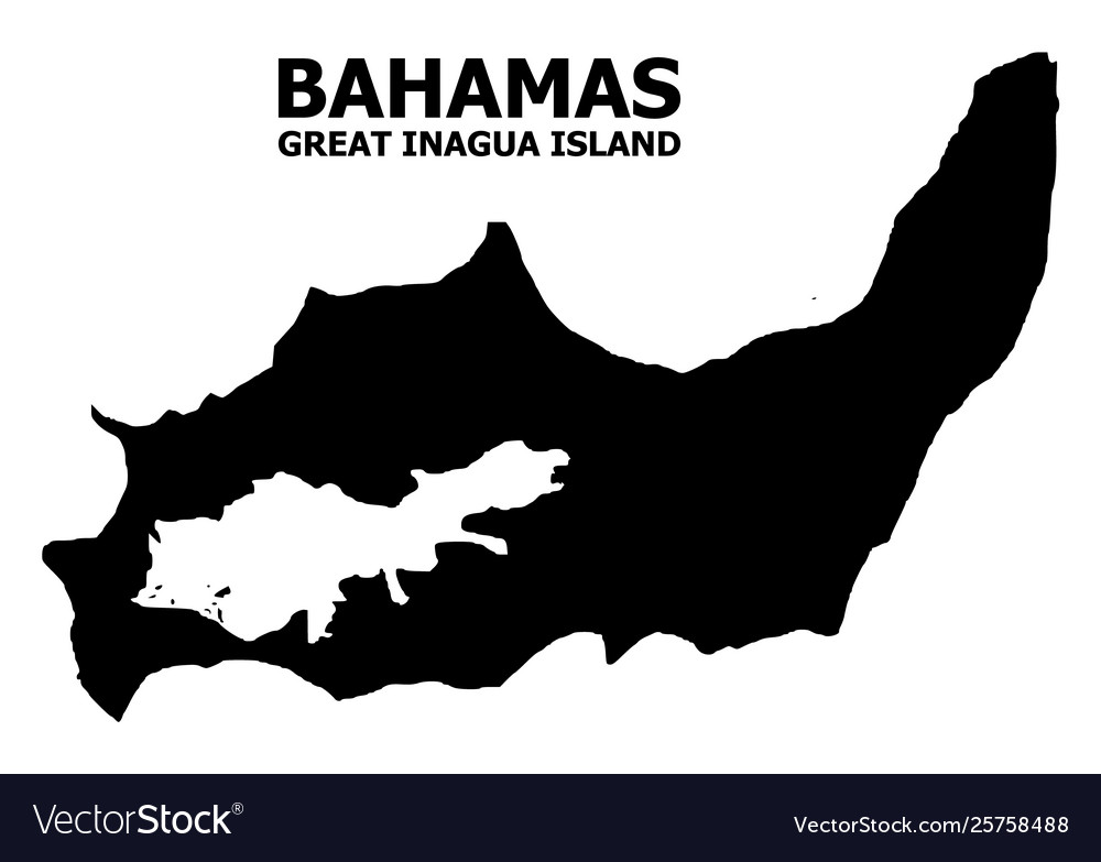 Flat map great inagua island with name