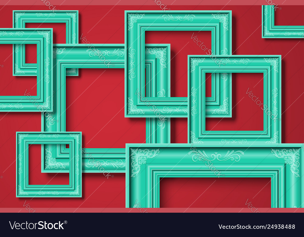 Frame on a red background vector image Frame on a red background