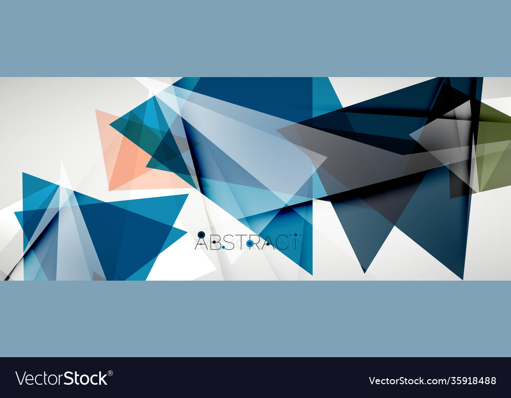 Geometric abstract background color triangle vector image Geometric abstract background color triangle