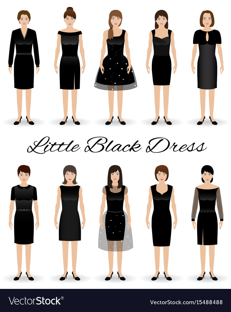 women in little black dresses