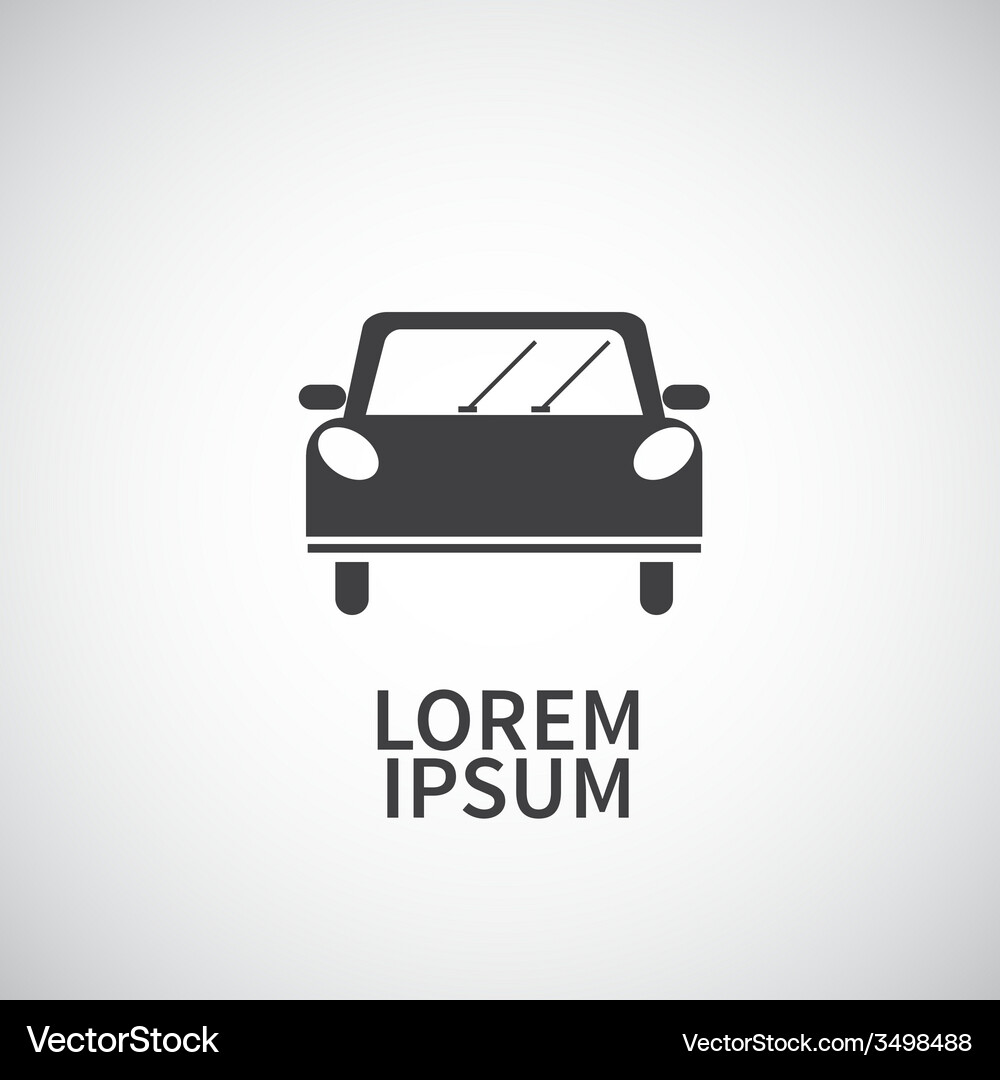 Icon flat element design car Royalty Free Vector Image