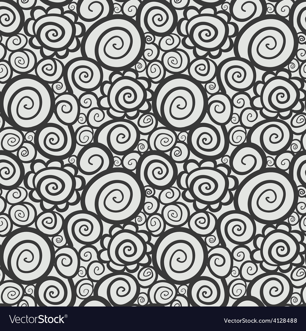 Seamless abstract curly wave pattern