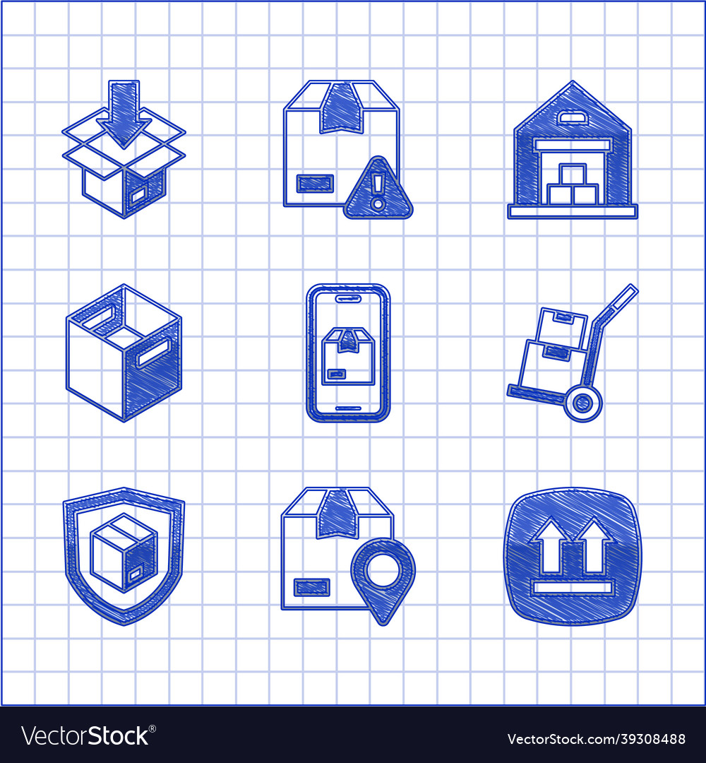 Set mobile app delivery tracking location vector image Set mobile app delivery tracking location