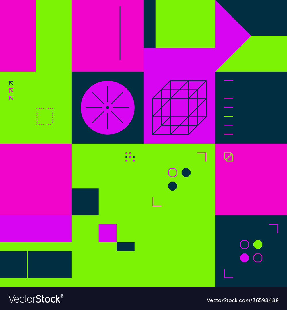 Techno abstract pattern design vector image Techno abstract pattern design